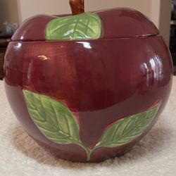 Franciscan, Red Apple Cookie Jar, made in Portugal