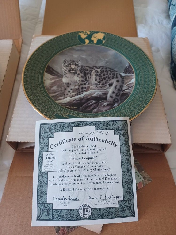 Kingdom Of Great Cats Collectible Plates