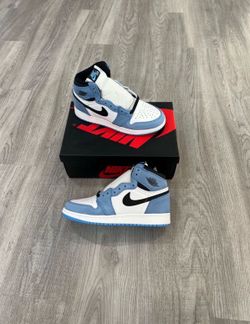 Jordan 1 High University Blue Gs 5.5y ( Womens 7 ) New