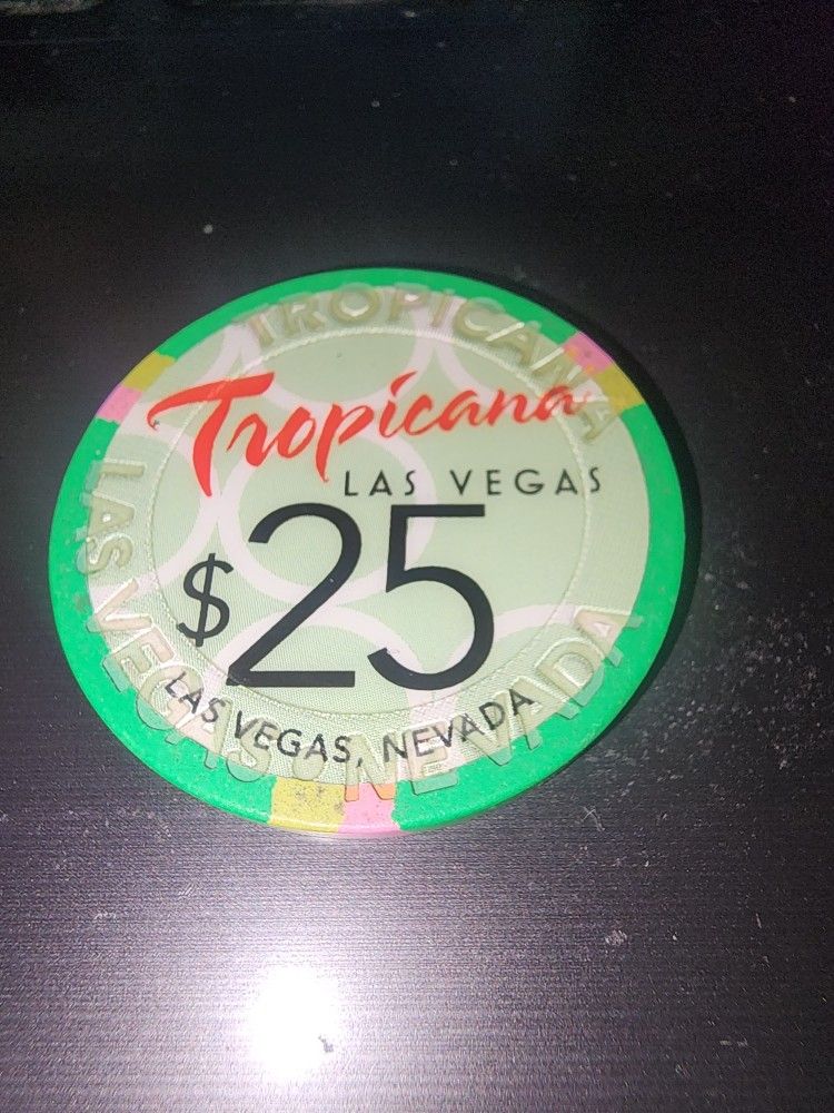 $25.00 Las Vegas Tropicana casino gaming chip