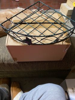 Wrought Iron Corner Shelf with Green Delicate Leaf Details