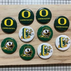Oregon Ducks 1.25” Buttons Pins Set Of 10