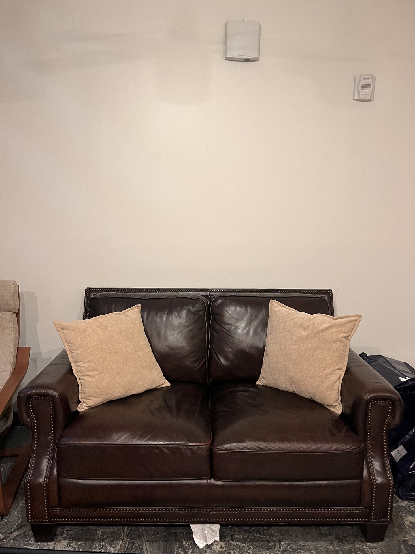 Faux Leather Loveseat