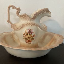 Vintage Water Pitcher and basin