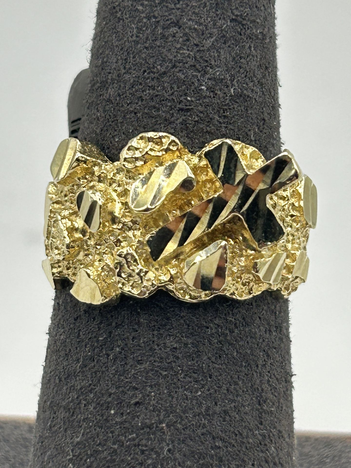 Hidden Cross Nugget Ring