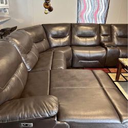 Power Reclining Sectional Couch