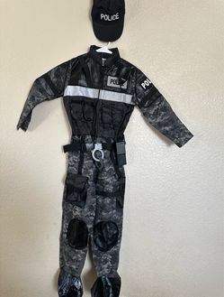 Kids Police SWAT Halloween Costume with Accessories