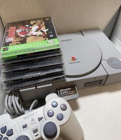 PlayStation 1 Ps1 With Controller Memory Card 5 Games 