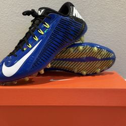 New Mens Nike Vapor Carbon Elite 2014 2.0 TD Football Cleats Blue & Black NFL