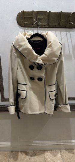 Betsey Johnson - Small- Cream Double-Breasted Wool Coat