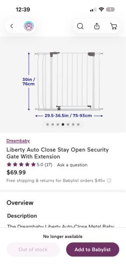 Baby security gate OPEN BOX