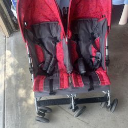 Red Double Stroller