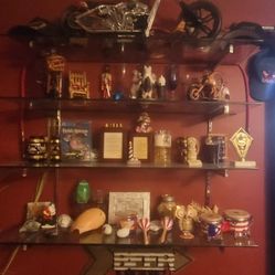Glass Bar And Glass Shelves 