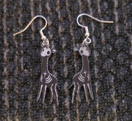 Giraffe  skeleton  earings