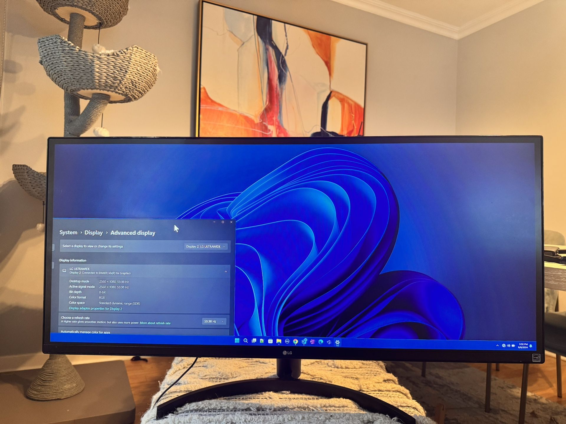 LG Ultra Wide LED Monitor 34WK500 Used Like New