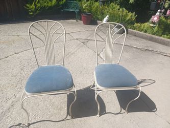 2 Wrought iron chairs
