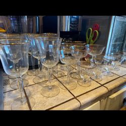 Antique Crystal Wines Glasses