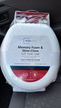 Soft Toilet Seat - Memory Foam & Soft-Close (Mainstays)