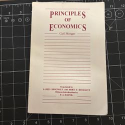 Principles Of Economics Carl Menger 