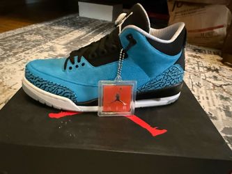 Jordan 3 Retro  Powder Blue, White, Black, Wolf Grey