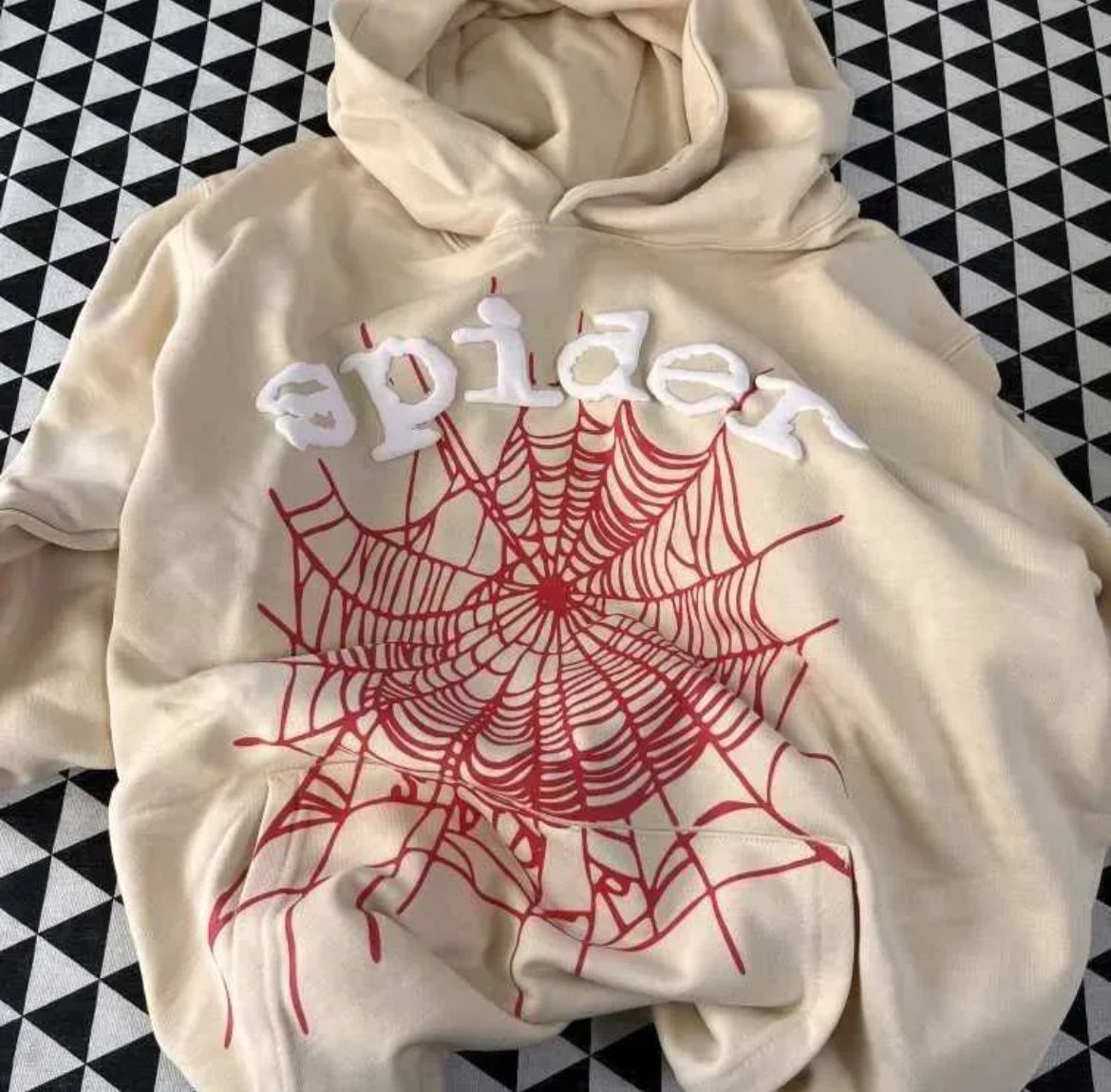 Beige Spider Hoodie