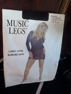MUSIC LEGS LUREX LONG SLEEVED MINI