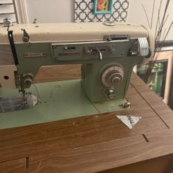 Vintage Japanese Sewing Machine With Table