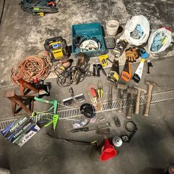 Assorted tools clean out