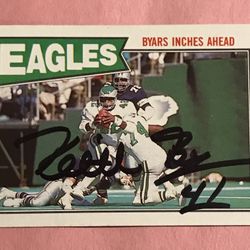 1987 Topps #294 Keith Byars Philadelphia Eagles signed autograph