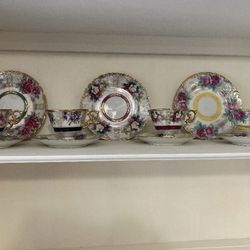 Vintage UCAGCO Japan Iridescent Tea Set