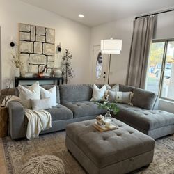 Sectional Couch & Ottoman 