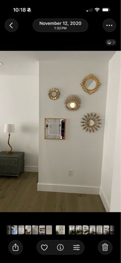 West Elm Gold Decorative Wall Mirror Set of 5
