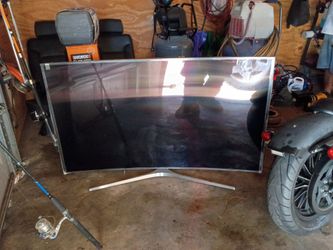 Large Curved TV with Stand