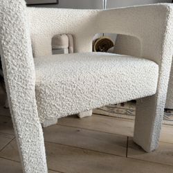 Cb2 Boucle Dining Chair