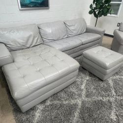 🛋️Haverty’s Leather Sectional Sofa (Delivery Available!! )