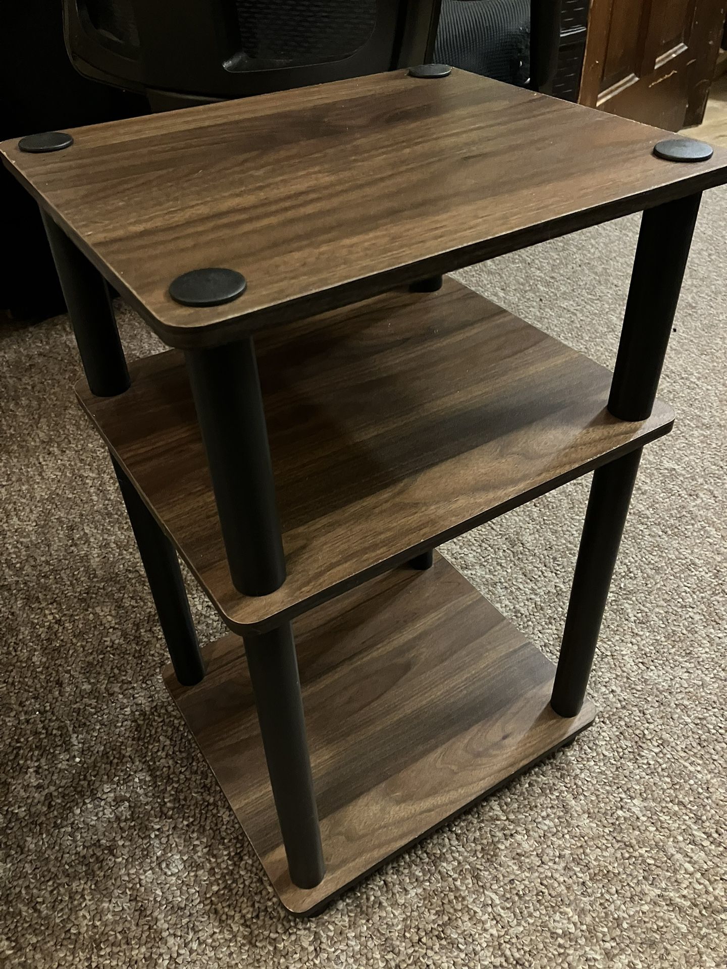 Small Side Table with Shelves