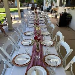 Resin Chairs/ Tables/Ballons /marquee  Number