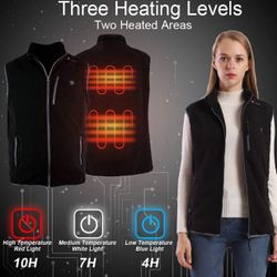 PROSmart Heated Vest Polar Fleece Lightweight Waistcoat with USB Battery Pack for Men and Women (Unisex)