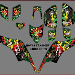 Honda 400ex Bob Marley Graphic Kit