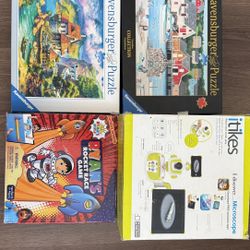 Microscope , Puzzle, Rocket Race Game 