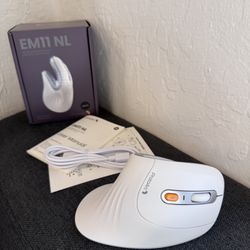 Brand New ProtoArc Ergonomic Vertical Mouse, EM11 NL Rechargeable Wireless Mouse Bluetooth, Ergo Mice with 3 Multi-Device for PC/Notebook SKU032-S1