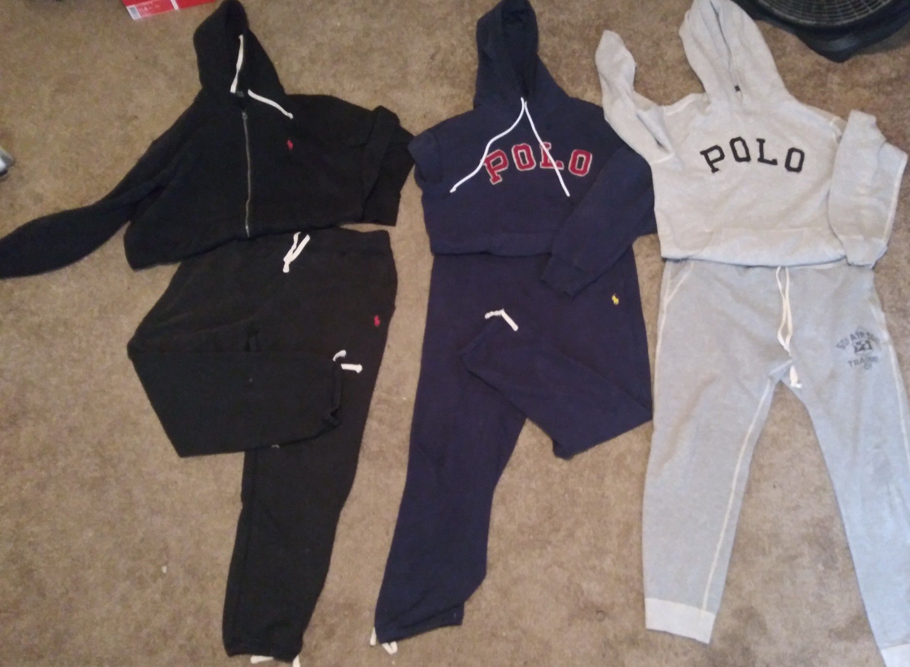 Polo Ralph Lauren authentic sweat suits.. $100 per set or buy by the piece for $50