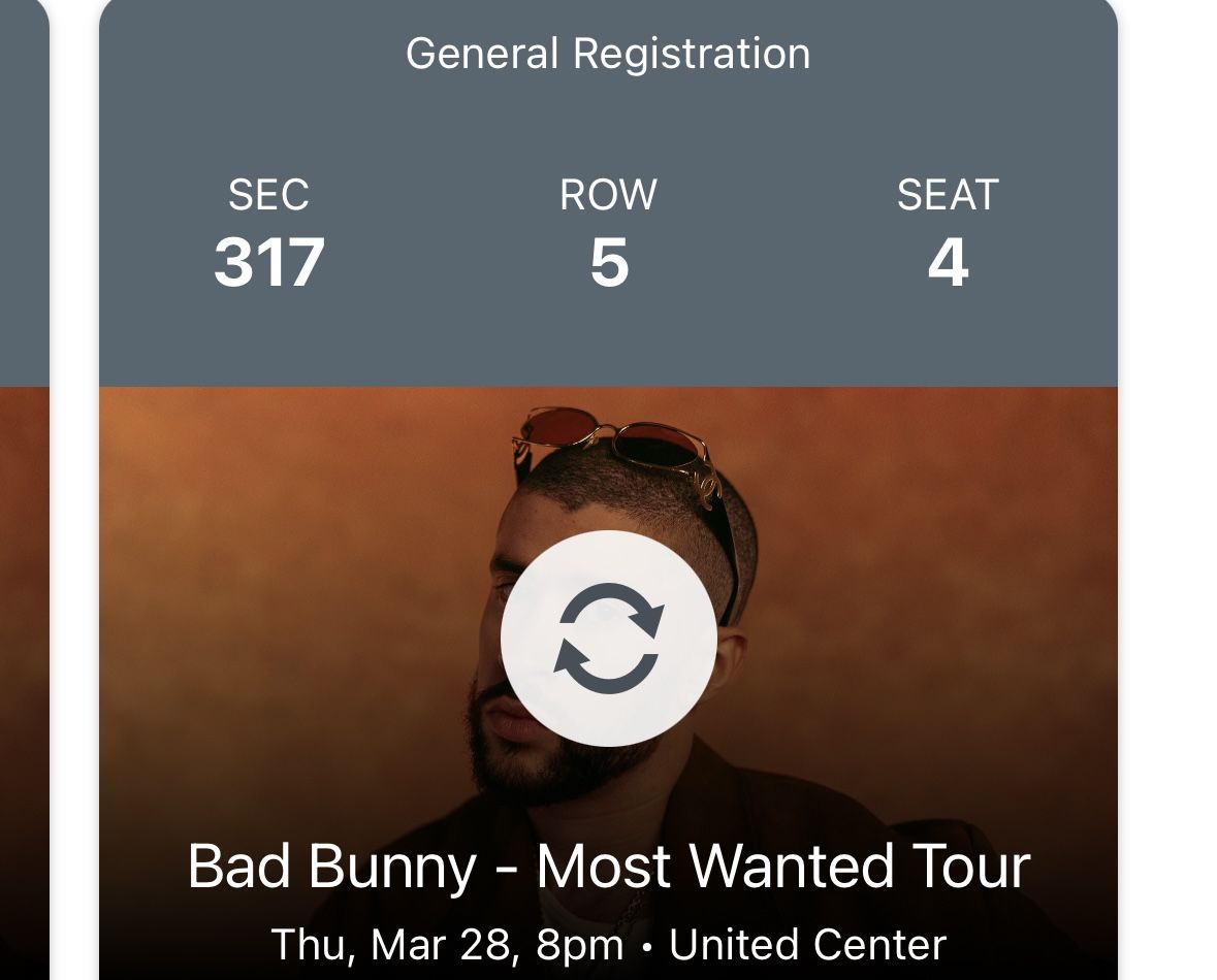Bad Bunny Tour Tickets - United Center - 3/28/24