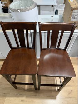 TWO Tall Counter Height Chairs – Perfect for Kitchen Island / Bar