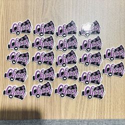 22 Purple Cheer Charms/Slime/Hair Bows