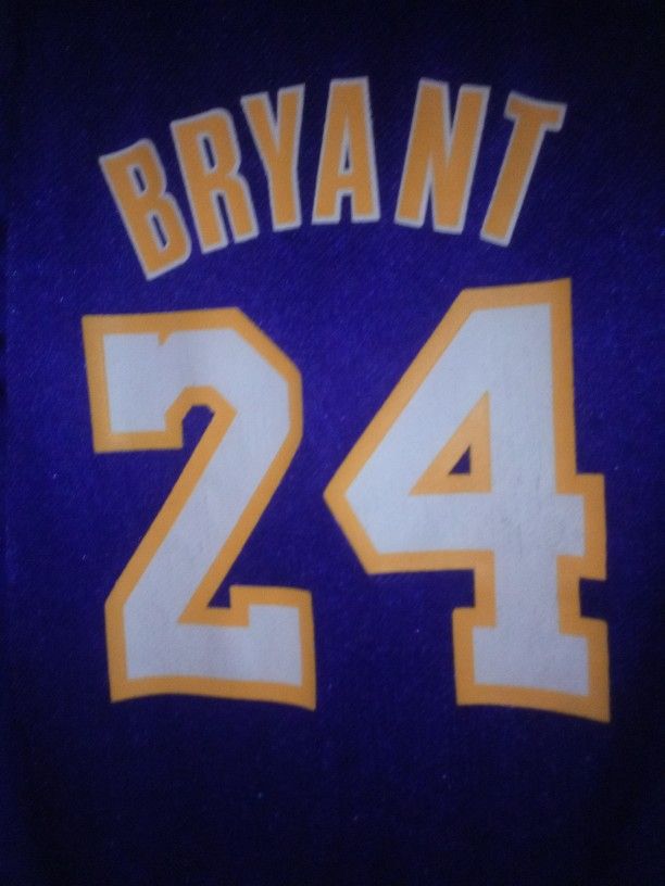 Kobe Bryant Purple and Gold LA Lakers Adidas Jersey #24