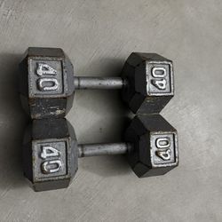 40 LB Iron Dumbbells