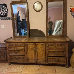 Triple Dresser, Two Nightstands And An Upright Chest