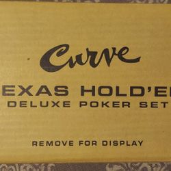 Texas Hold'em Deluxe Poker Set Casino Style Poker Chips In Tin (By Curve)