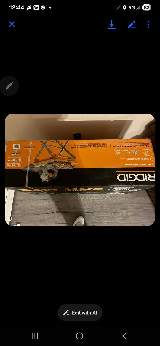 Ridgid Wet Tile Saw With Stand